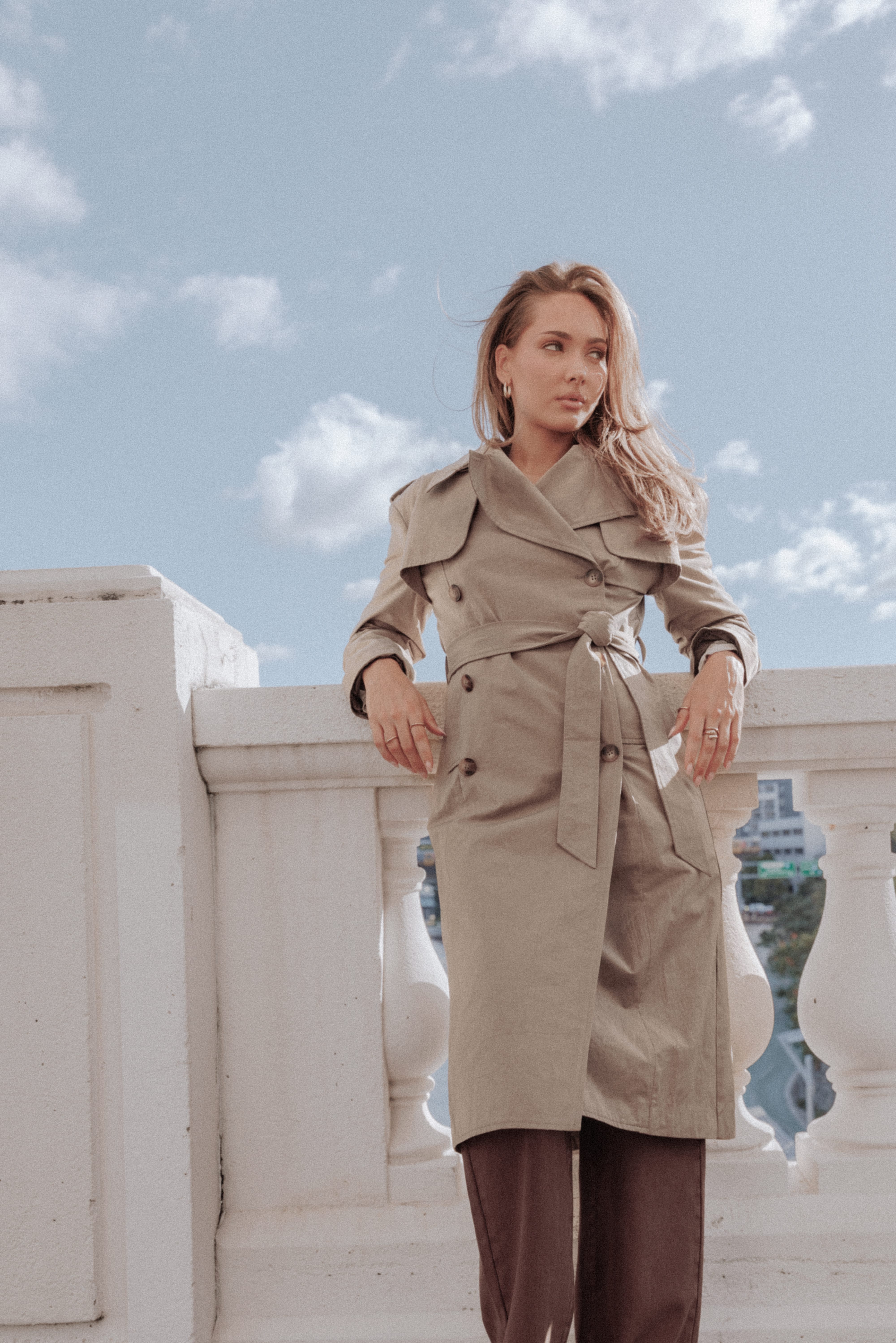 OUTERWEAR Hilda Structured Trench - Khaki