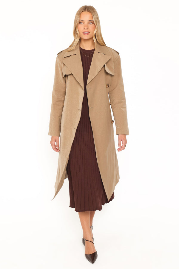 OUTERWEAR Hilda Structured Trench - Khaki