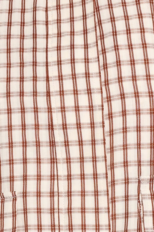 OUTERWEAR Julie Bubble Hem Jacket - Brown Gingham