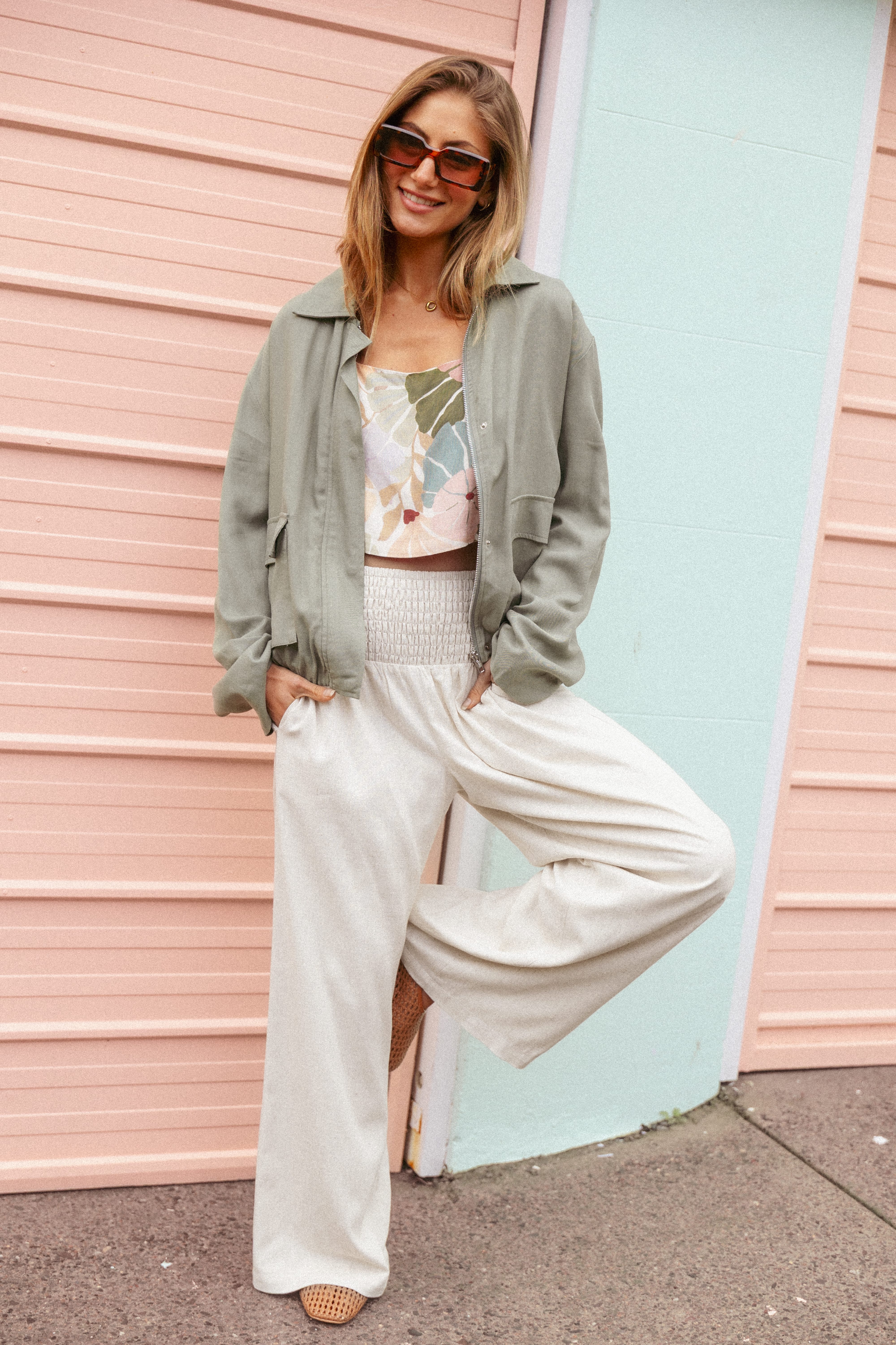 OUTERWEAR Julie Bubble Hem Jacket - Green