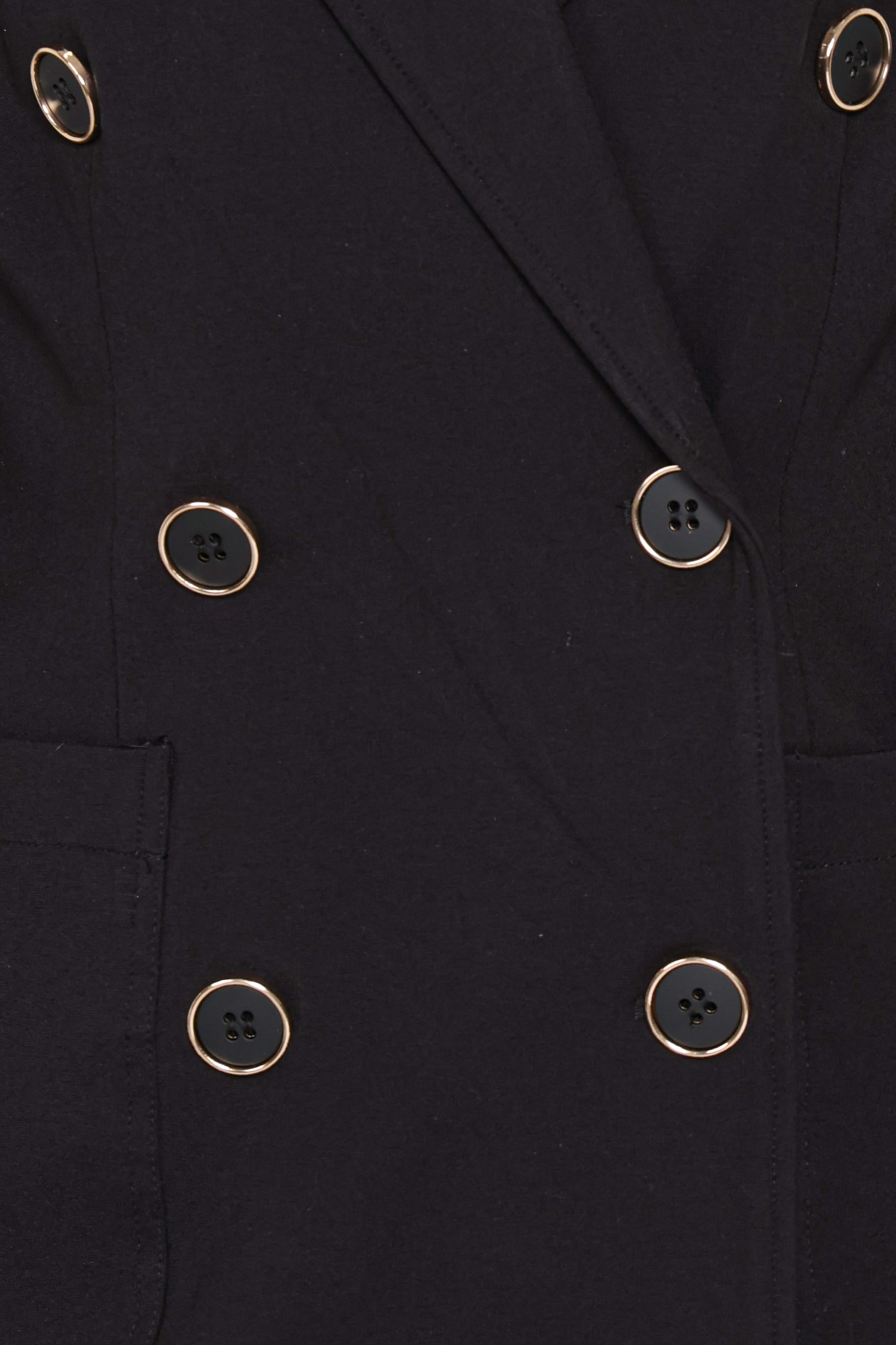 OUTERWEAR Lucinda Double Breasted Blazer - Black Ponte