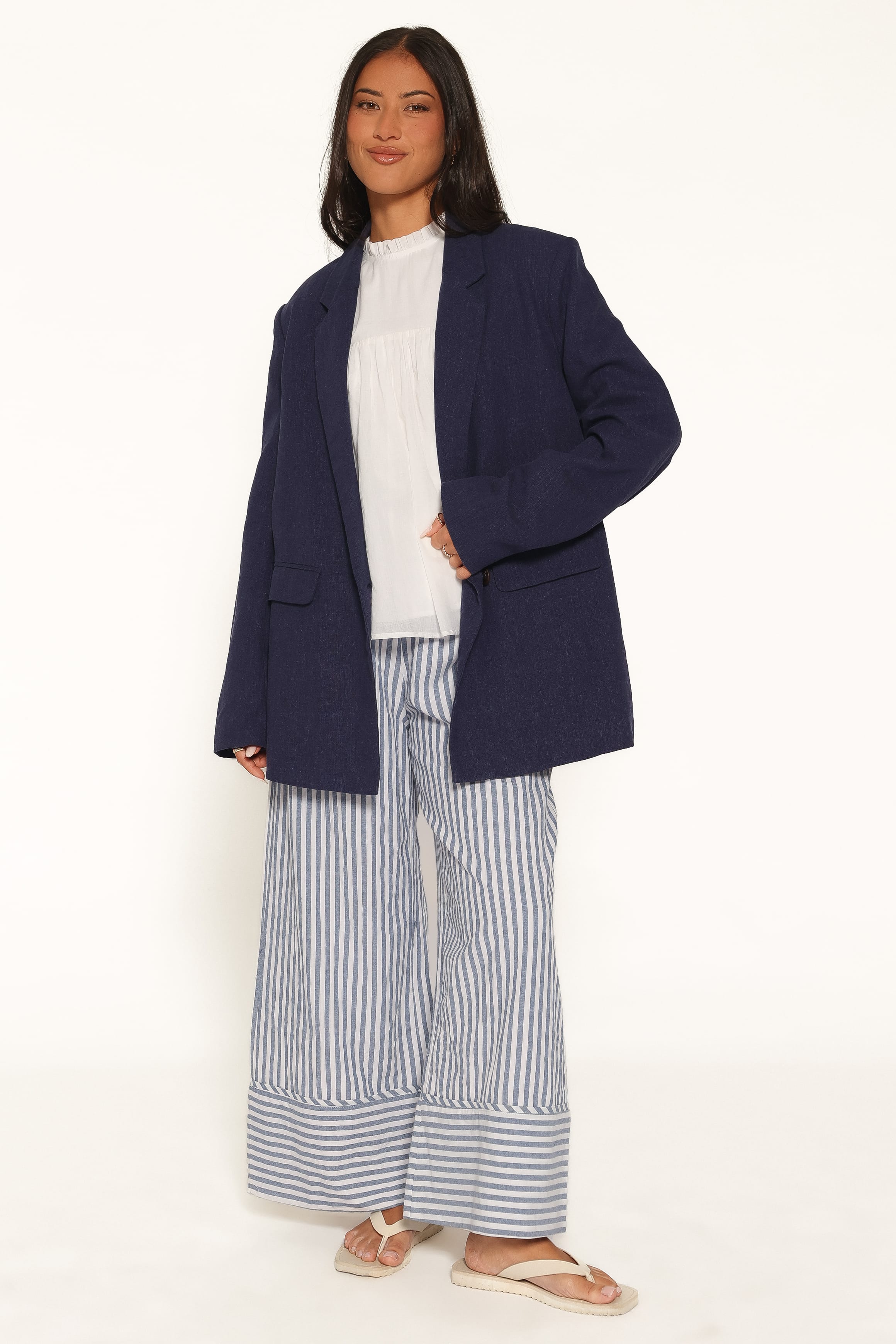OUTERWEAR Rhodes Oversized Blazer - Navy Blue