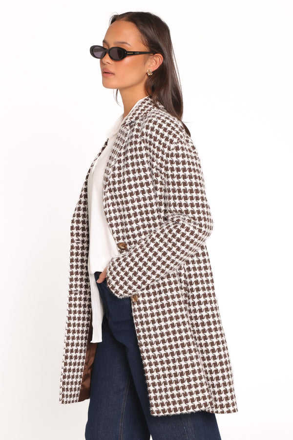 OUTERWEAR Rylie Car Coat - Brown Plaid