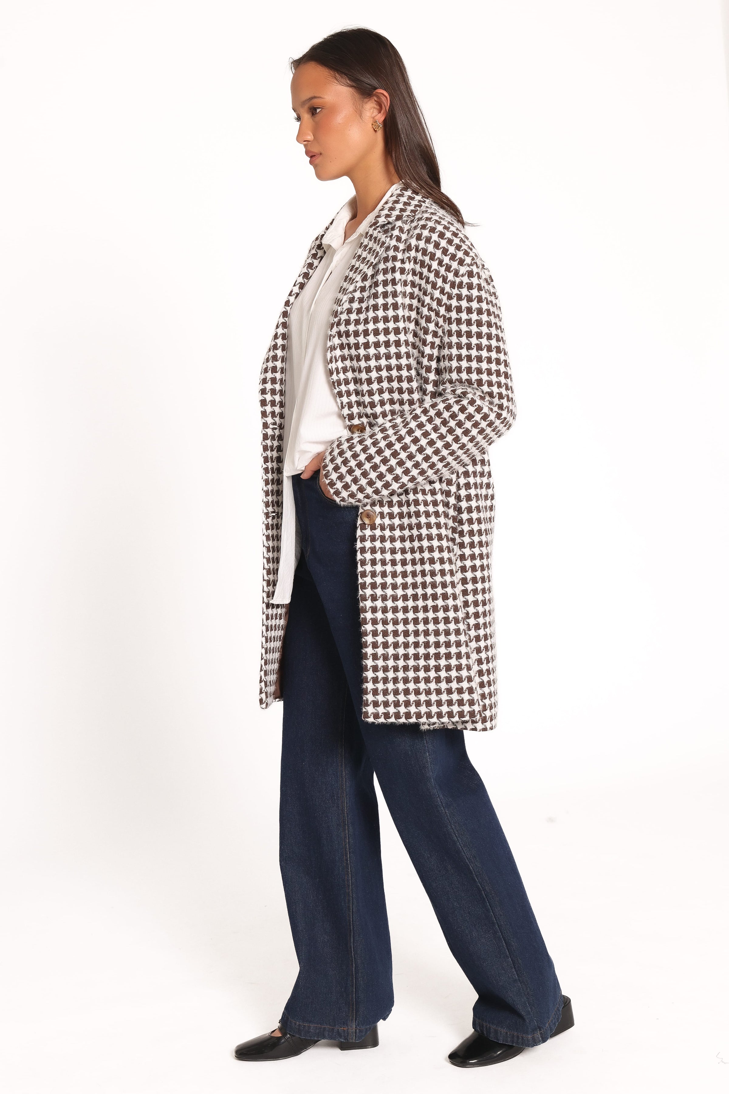 OUTERWEAR Rylie Car Coat - Brown Plaid