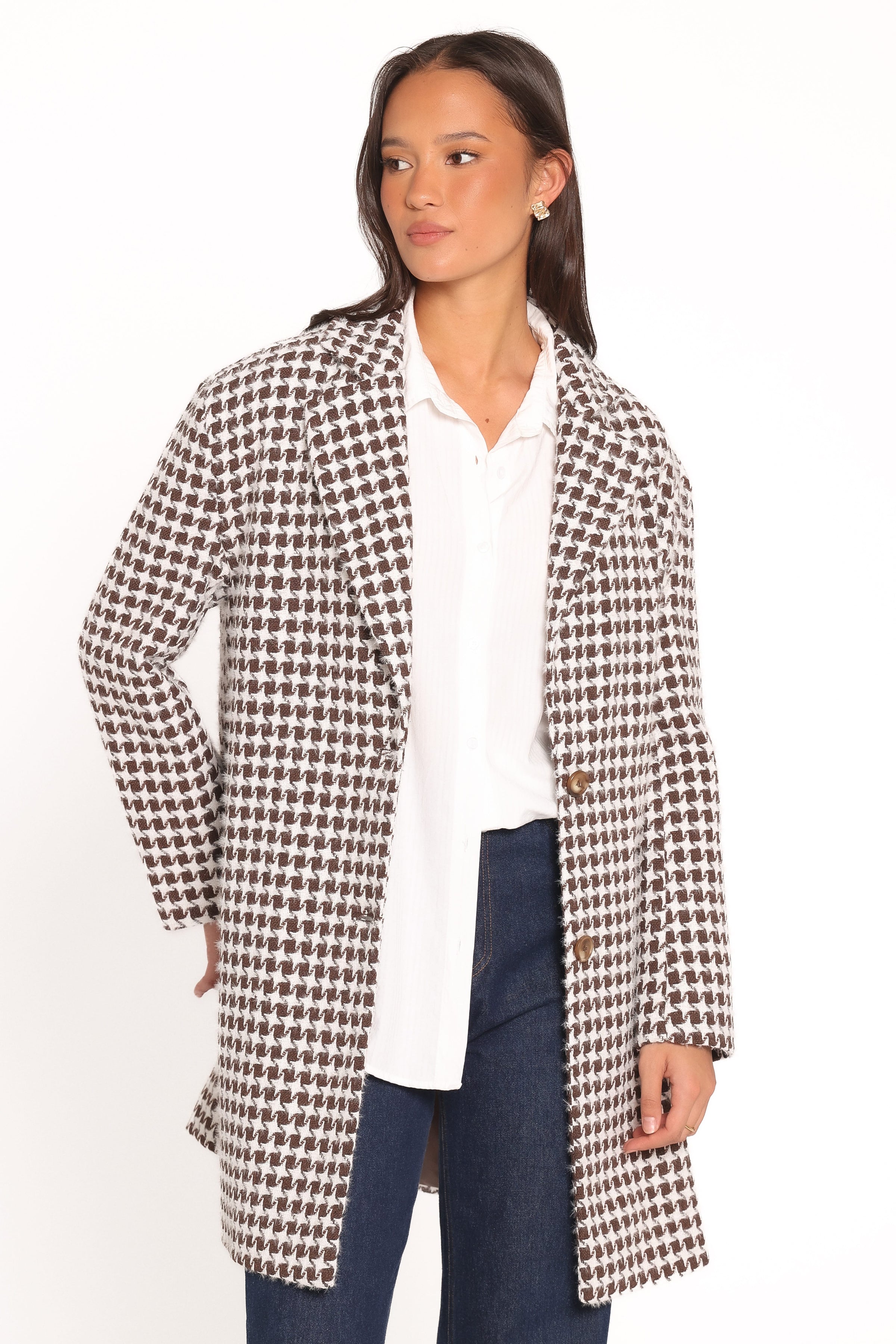 OUTERWEAR Rylie Car Coat - Brown Plaid