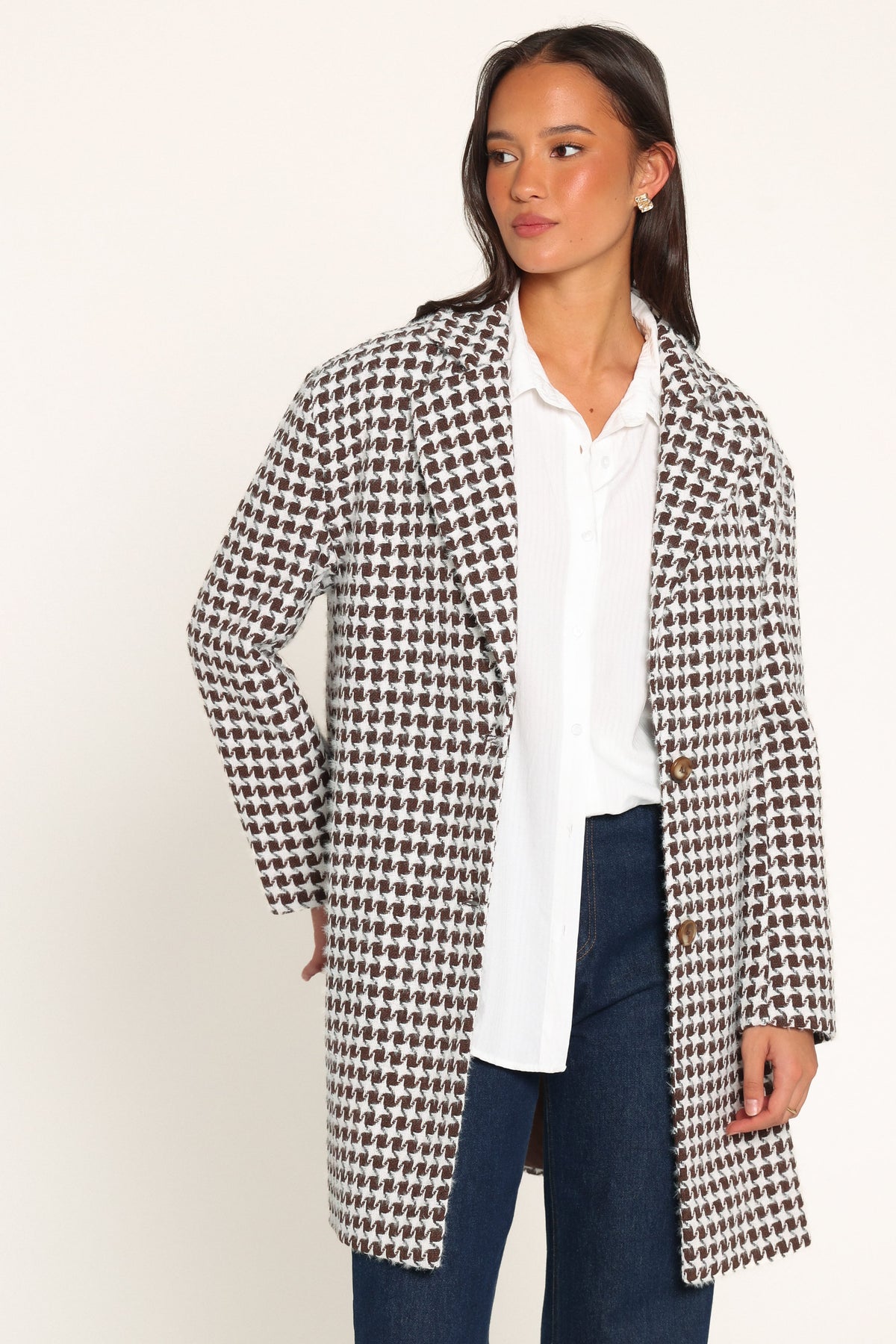 OUTERWEAR Rylie Car Coat - Brown Plaid