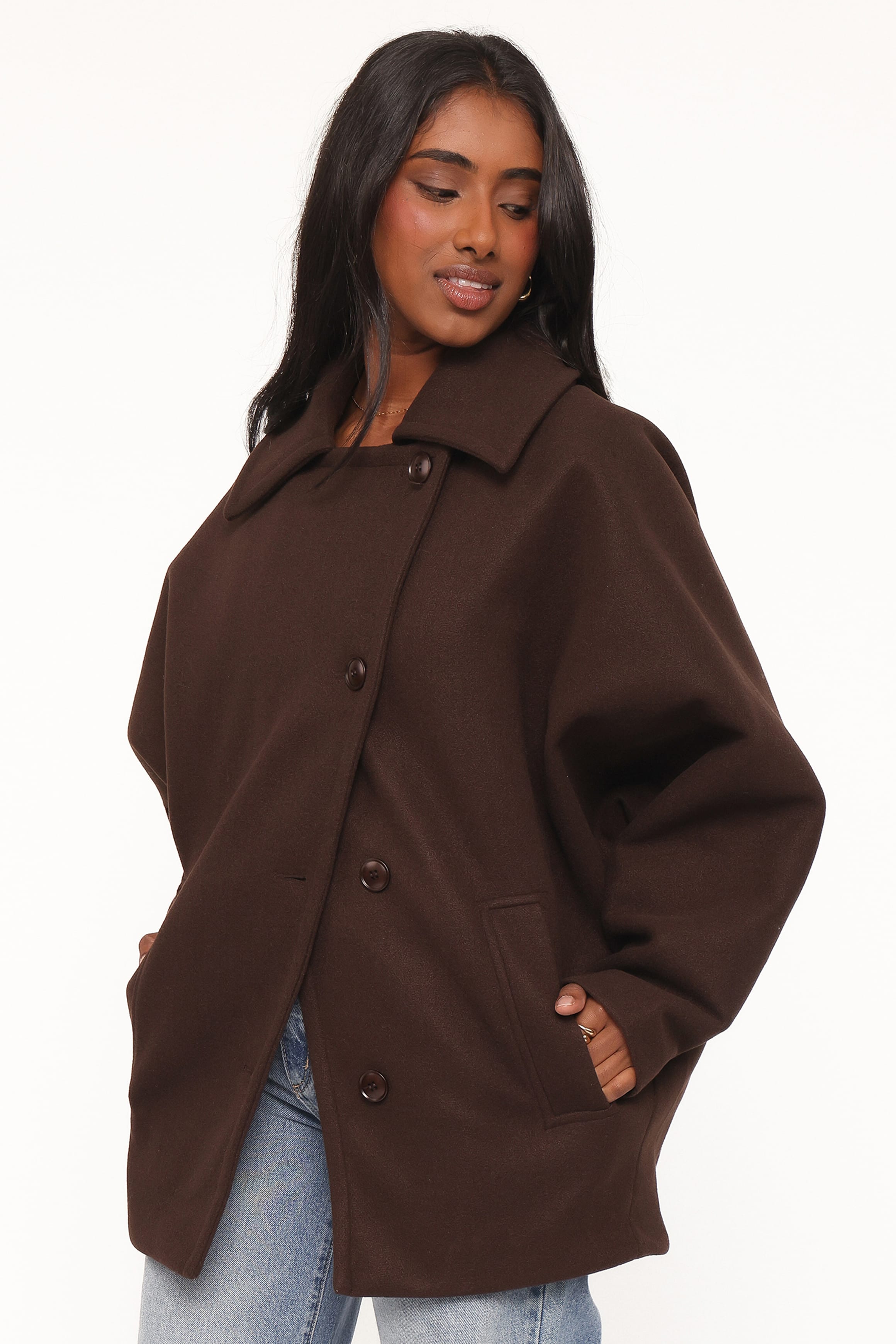 OUTERWEAR Sammie Oversized Coat - Brown