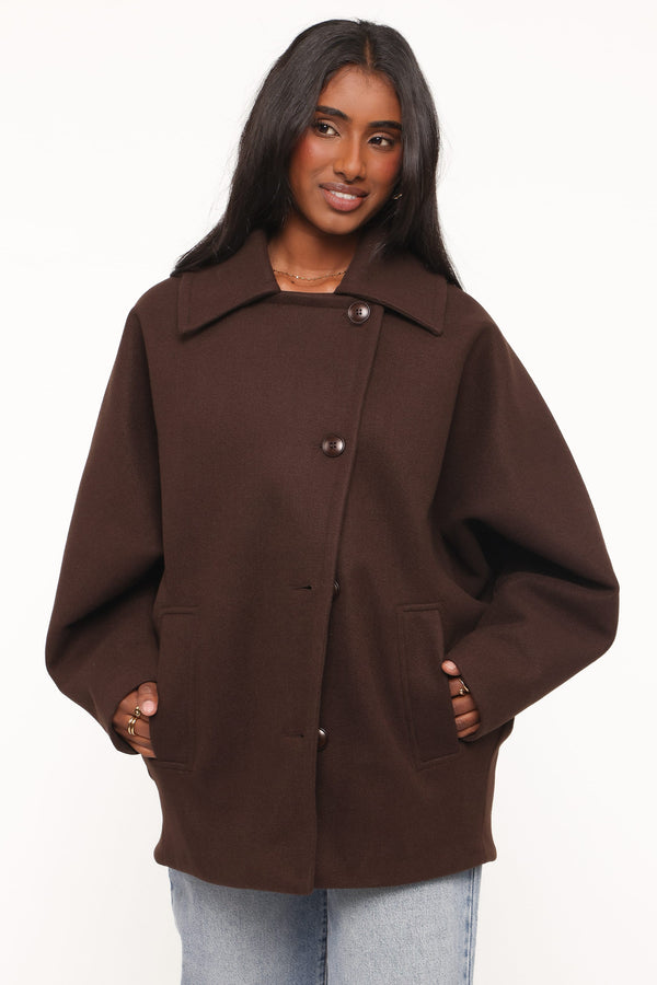 OUTERWEAR Sammie Oversized Coat - Brown