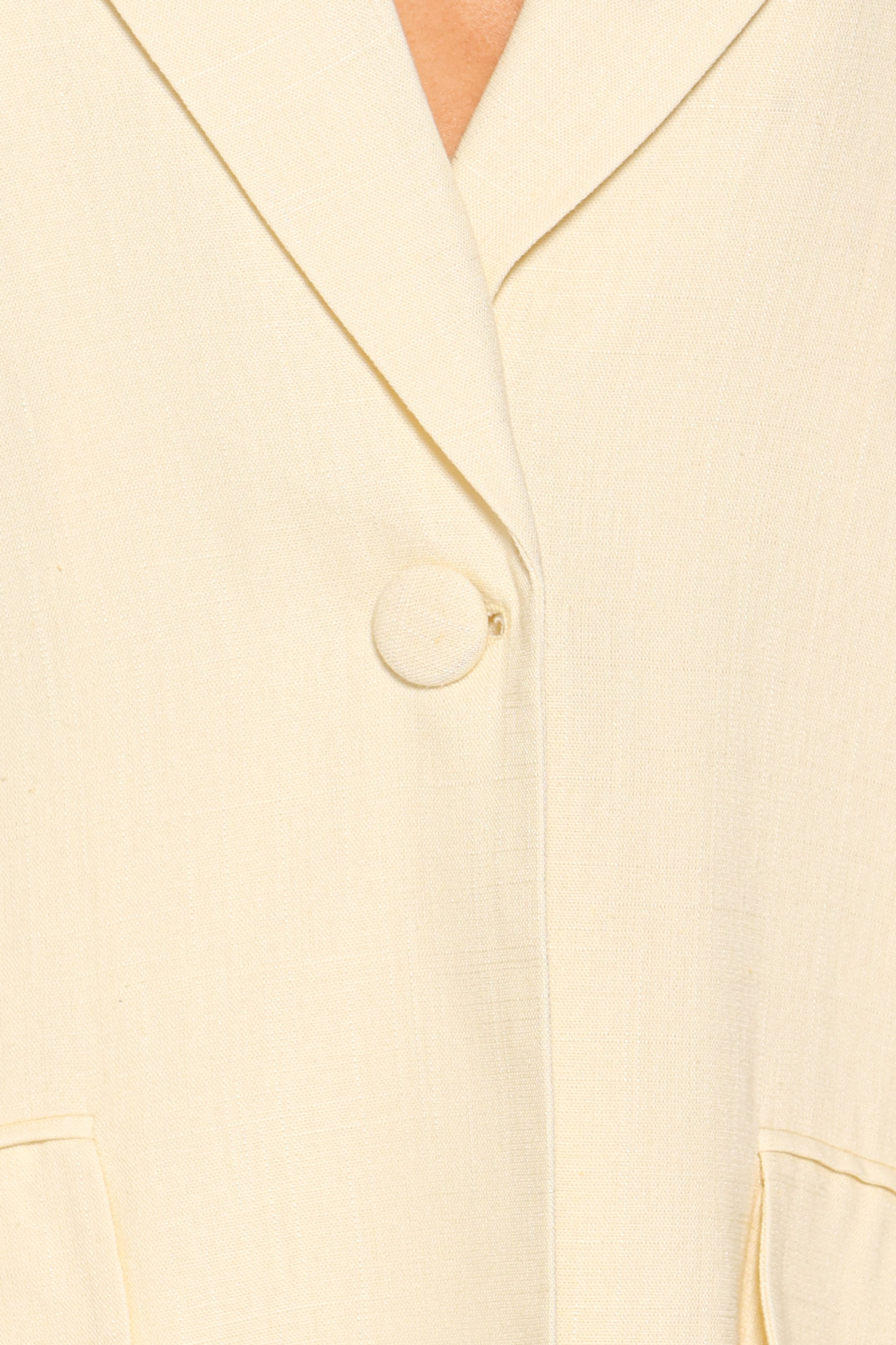 OUTERWEAR Tove Tie Back Blazer - Butter Yellow Linen