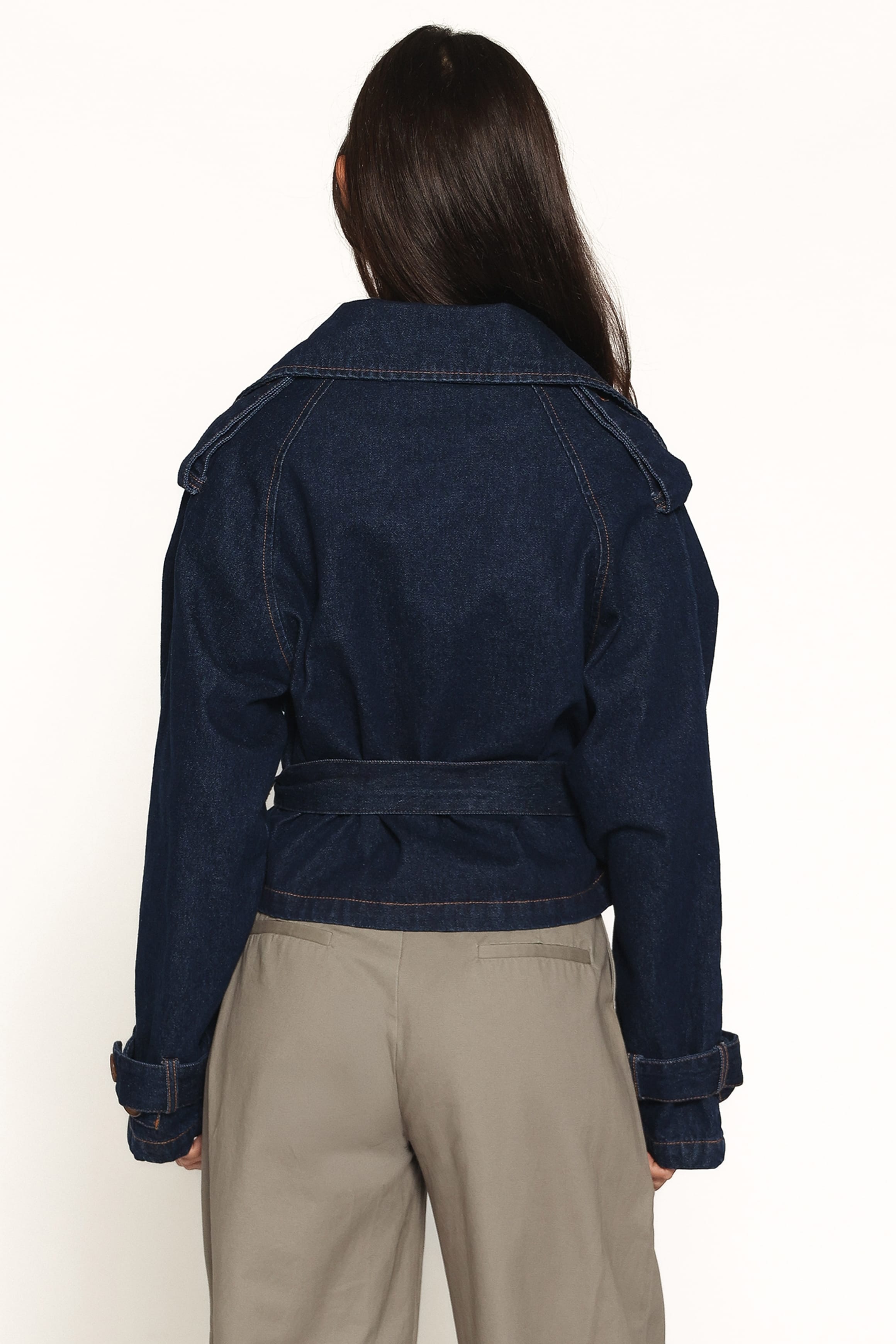 OUTERWEAR Westwood Waist Tie Denim Jacket - Indigo Wash