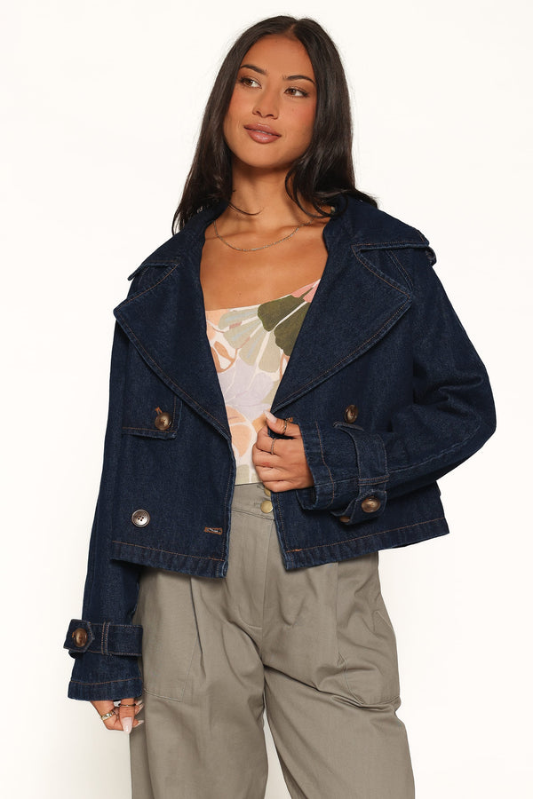 OUTERWEAR Westwood Waist Tie Denim Jacket - Indigo Wash