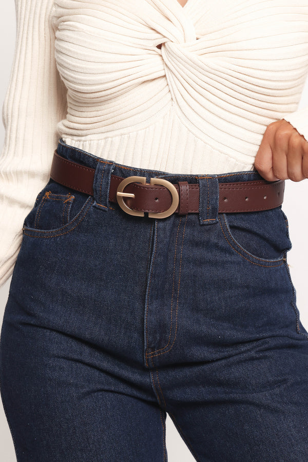 ACCESSORIES Abbott Belt - Dark Brown