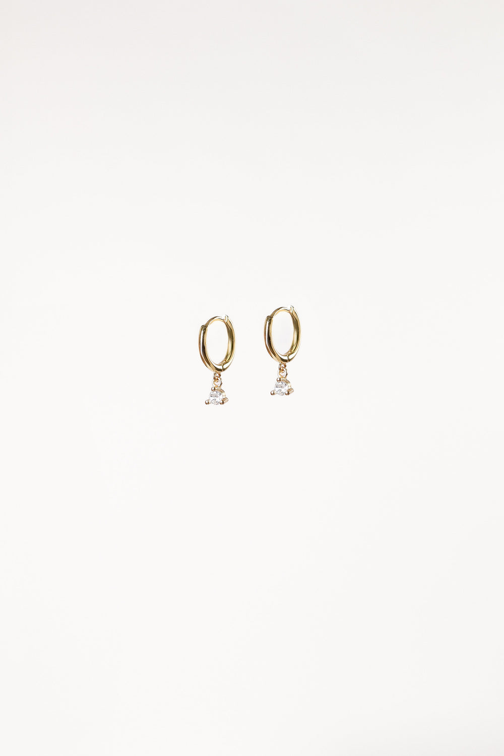 ACCESSORIES @Adley Hoop Rhinestone Earrings - Gold