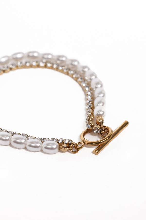 ACCESSORIES Aisha Pearl Bracelet - Gold