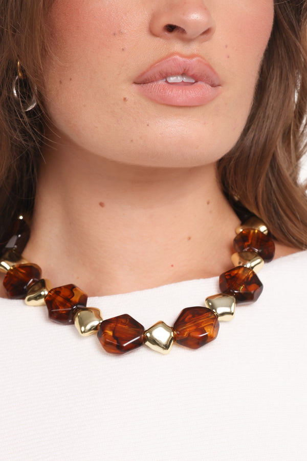 ACCESSORIES Alexia Necklace - Brown
