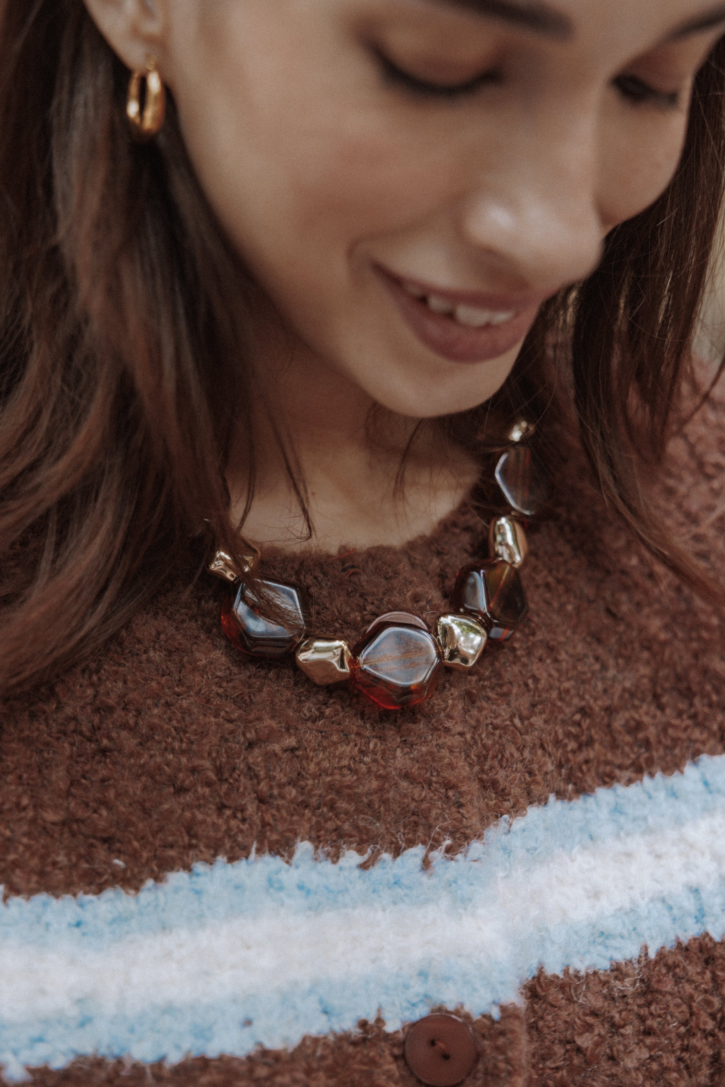 ACCESSORIES Alexia Necklace - Brown