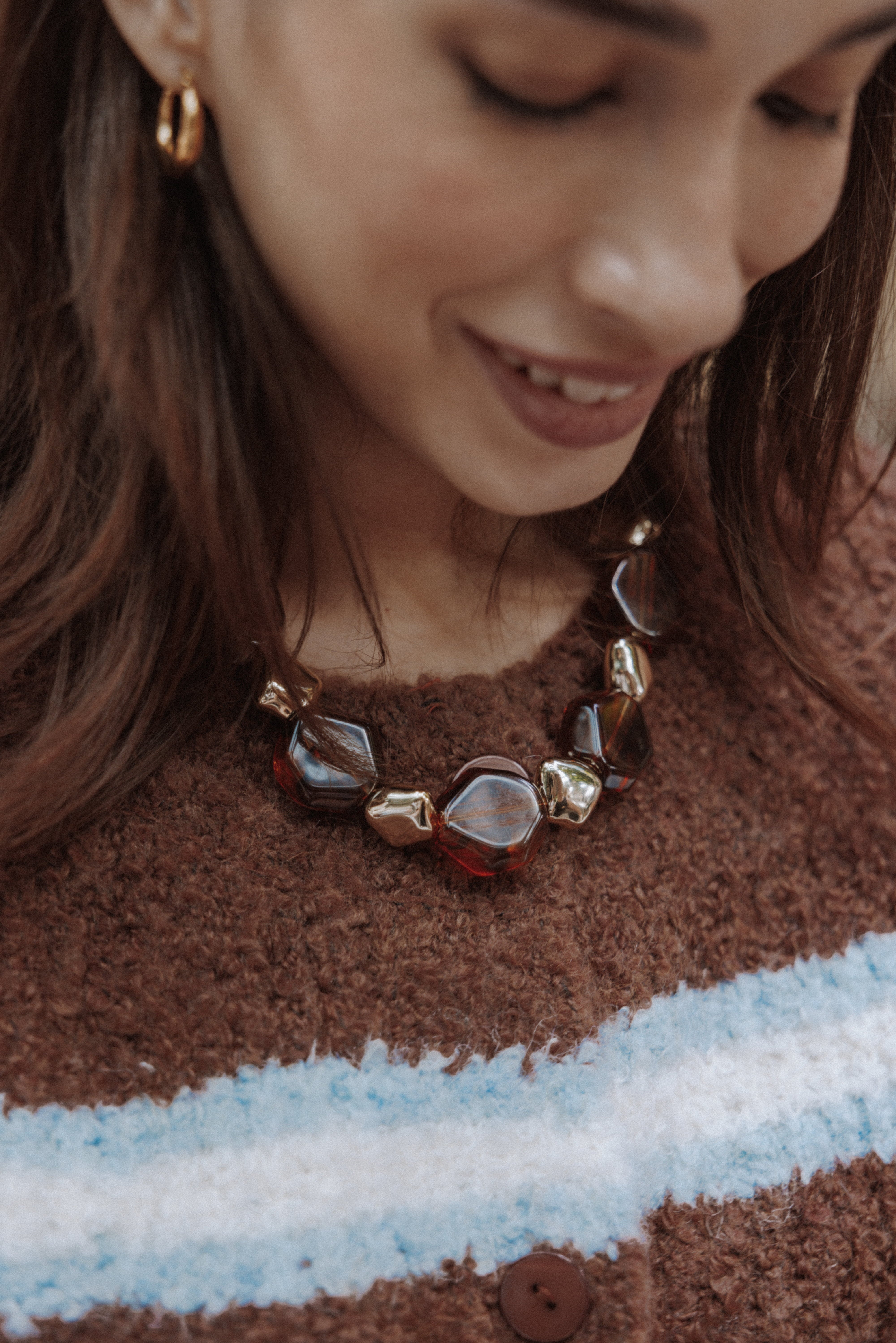 ACCESSORIES Alexia Necklace - Brown