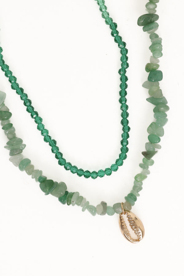 ACCESSORIES Aquaria Necklace Set - Green