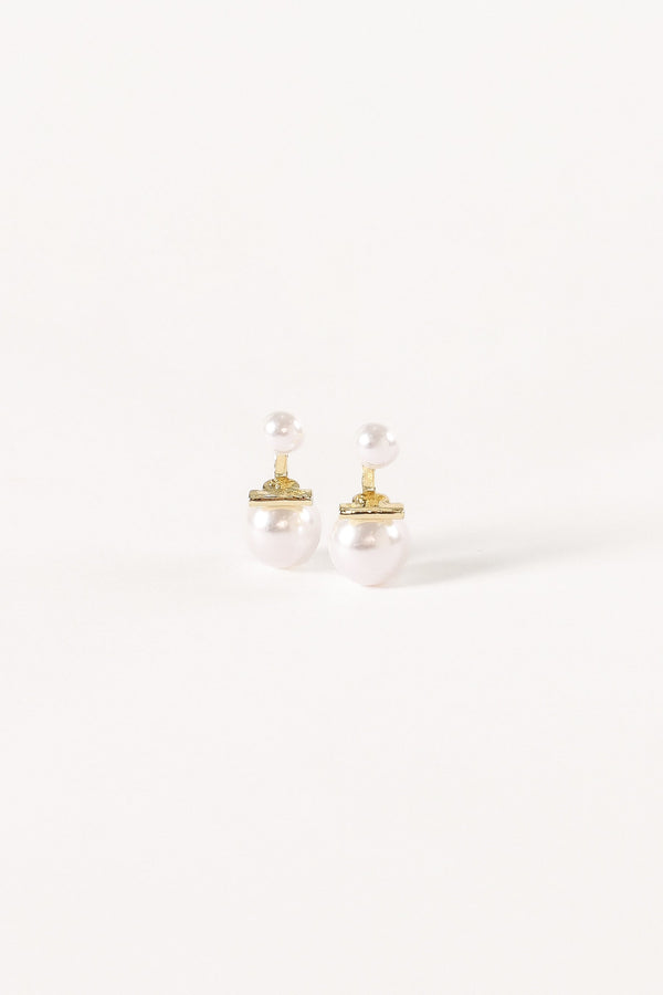 ACCESSORIES @Astrid Pear Earrings - Gold