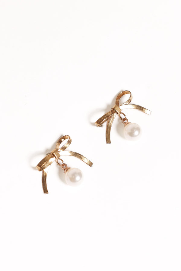 ACCESSORIES Aurora Bow Earrings - Gold
