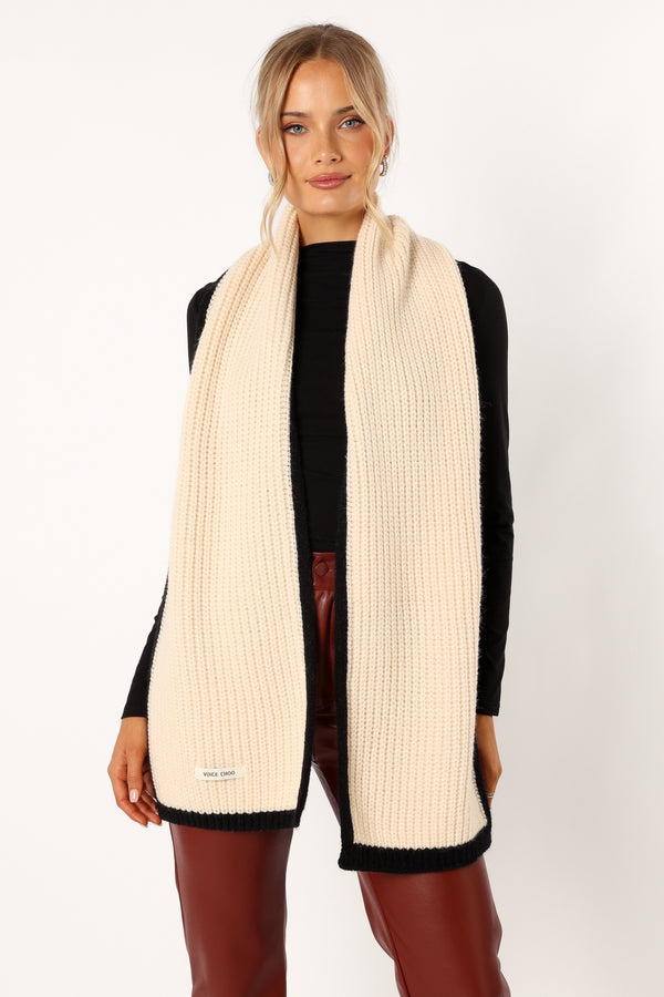 ACCESSORIES @Austin Scarf - White Black