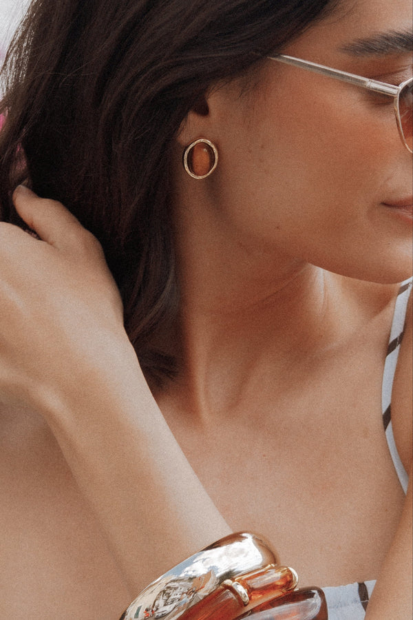 ACCESSORIES Azalea Stud Earrings - Bronze