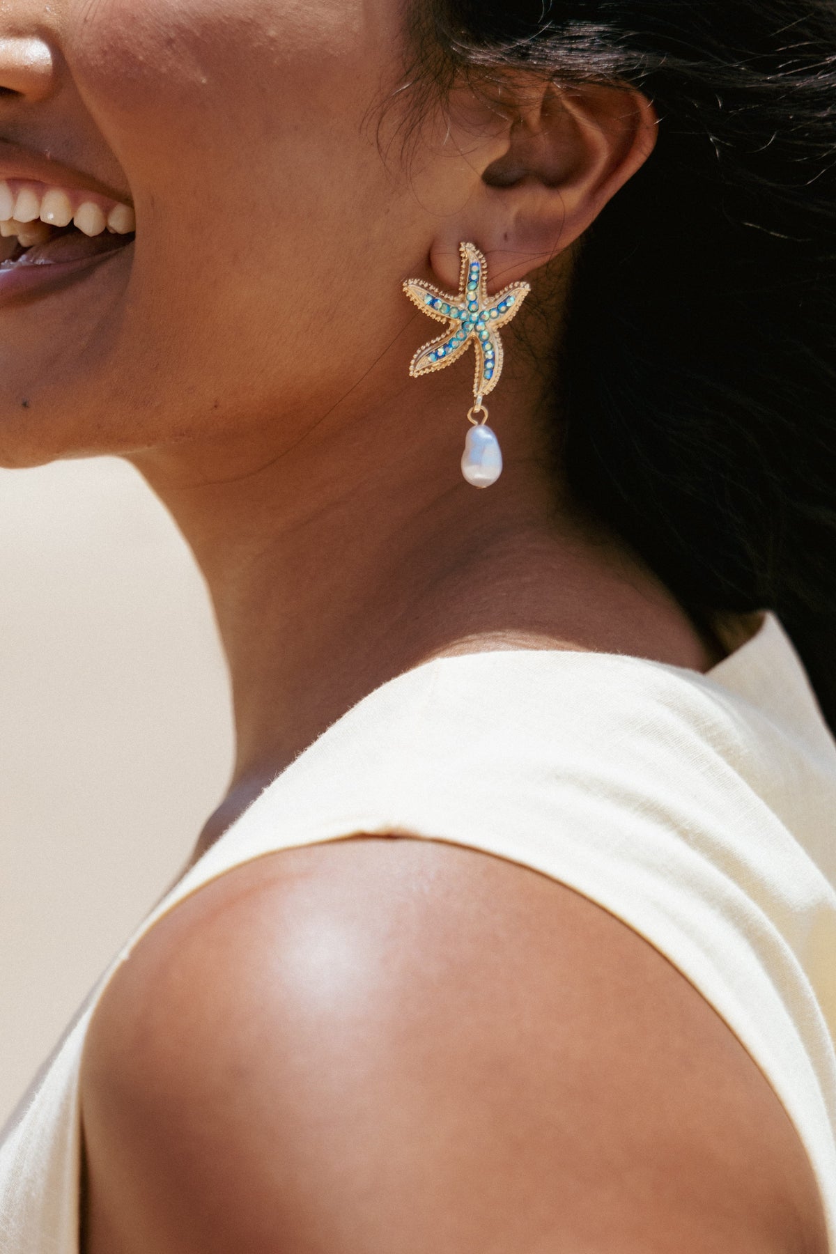 Azure Ear Rings Azure Earrings - Gold | Petal & Pup