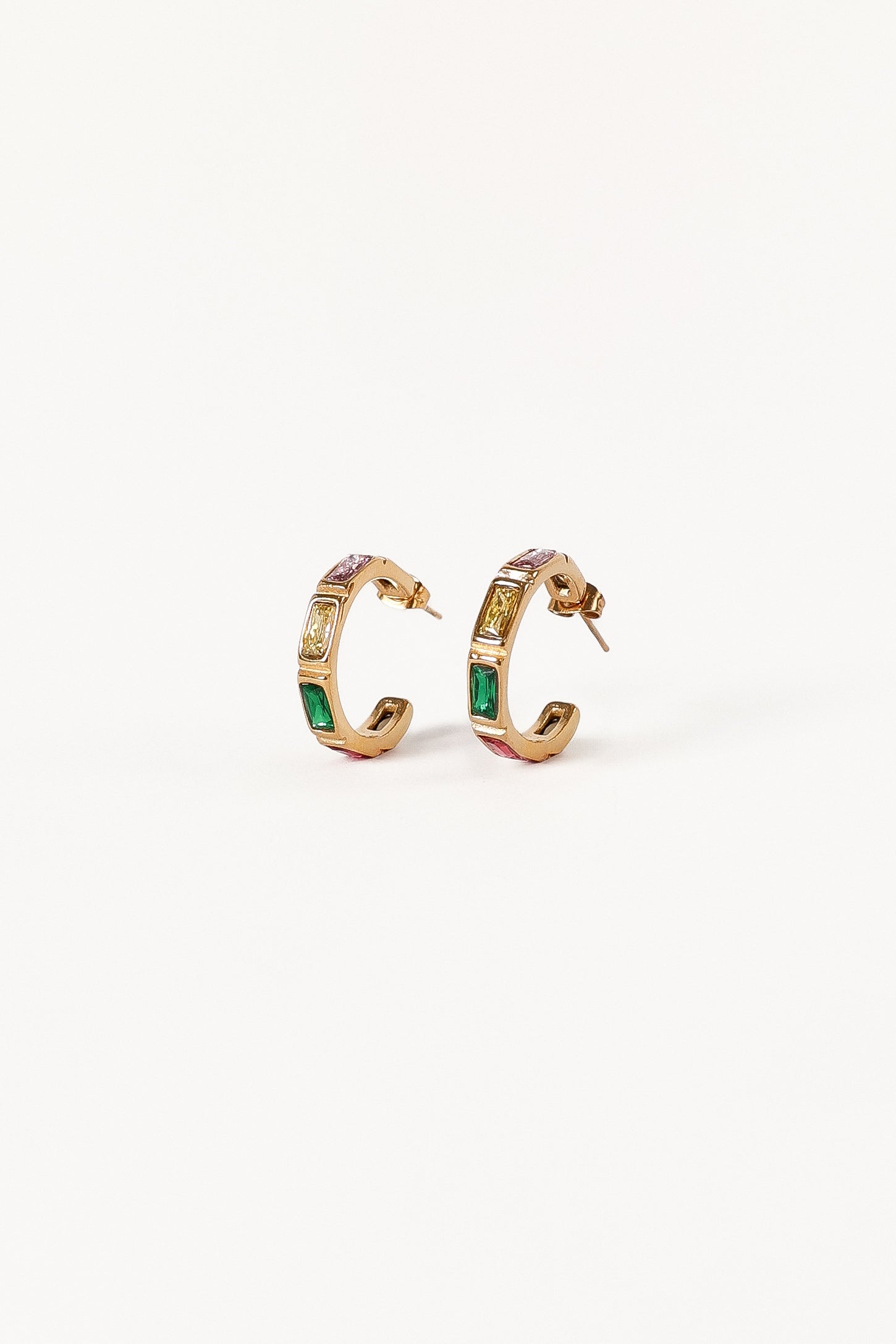ACCESSORIES @Bailee Hoop Earrings - Gold Multi