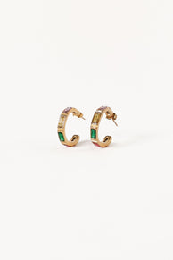 ACCESSORIES @Bailee Hoop Earrings - Gold Multi