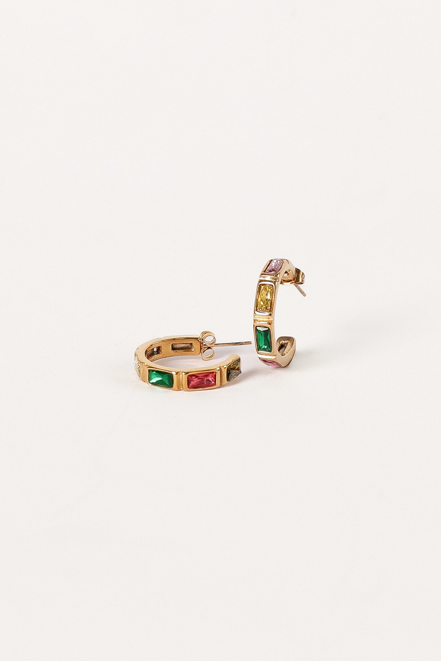 ACCESSORIES @Bailee Hoop Earrings - Gold Multi