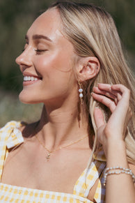 ACCESSORIES Belize Earrings - Gold/Pearl