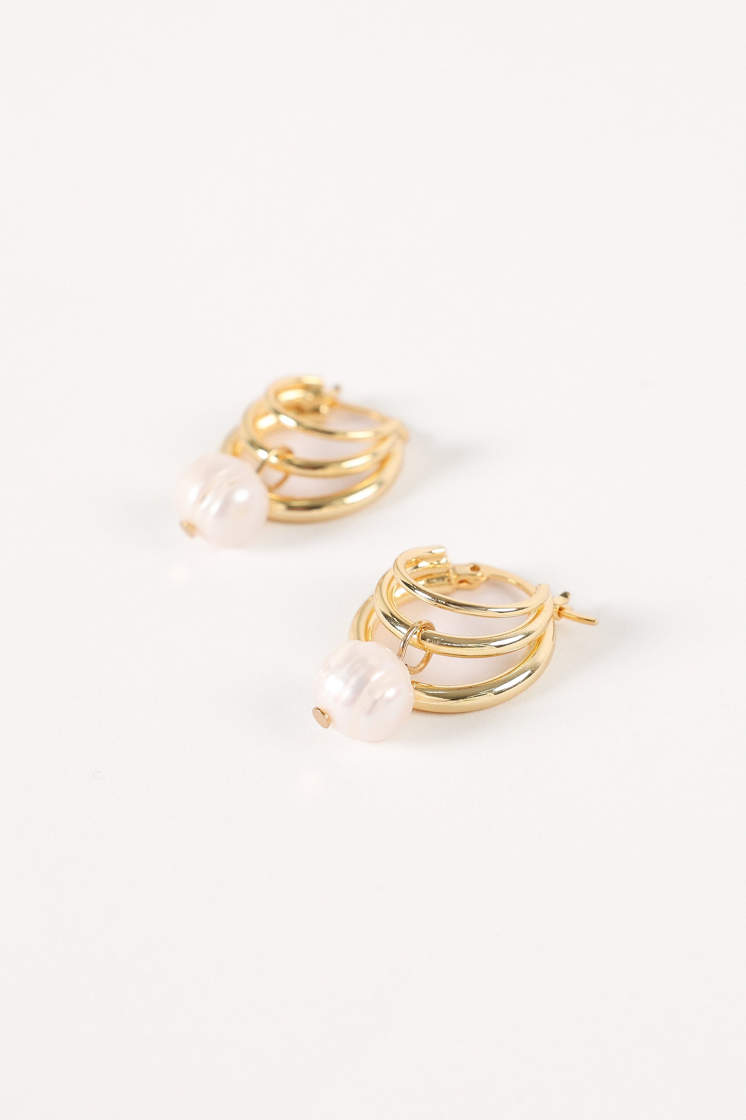 ACCESSORIES @Bernyce Hoop Pear Earrings - Gold