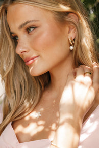 ACCESSORIES @Bernyce Hoop Pear Earrings - Gold