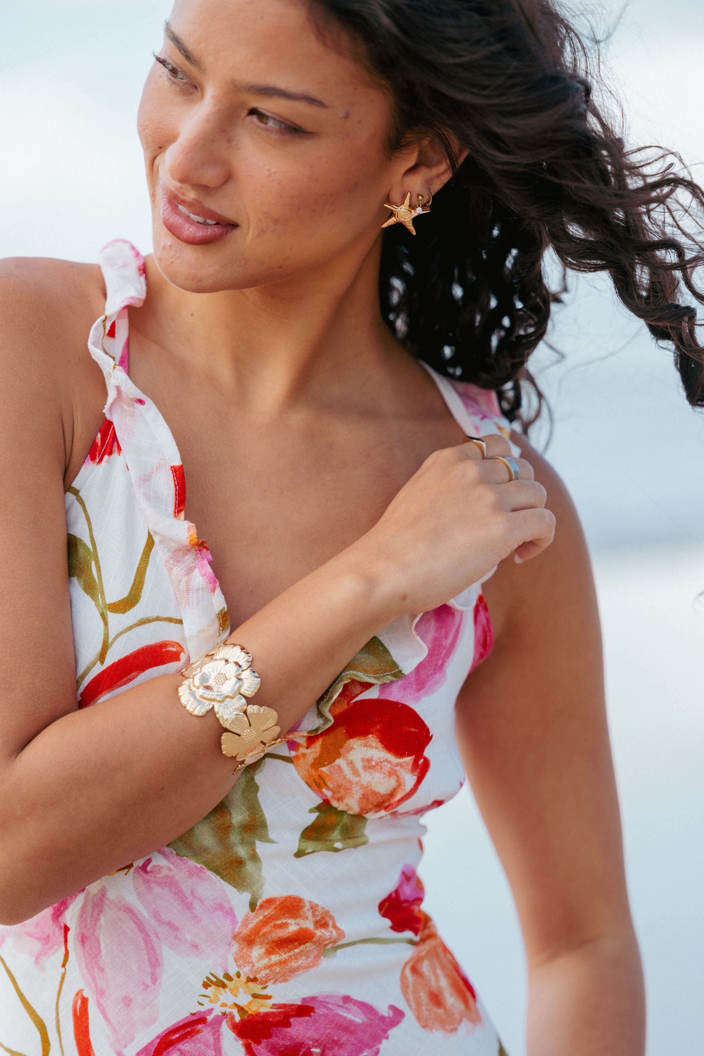 ACCESSORIES Bloom Cuff Bracelet - Gold