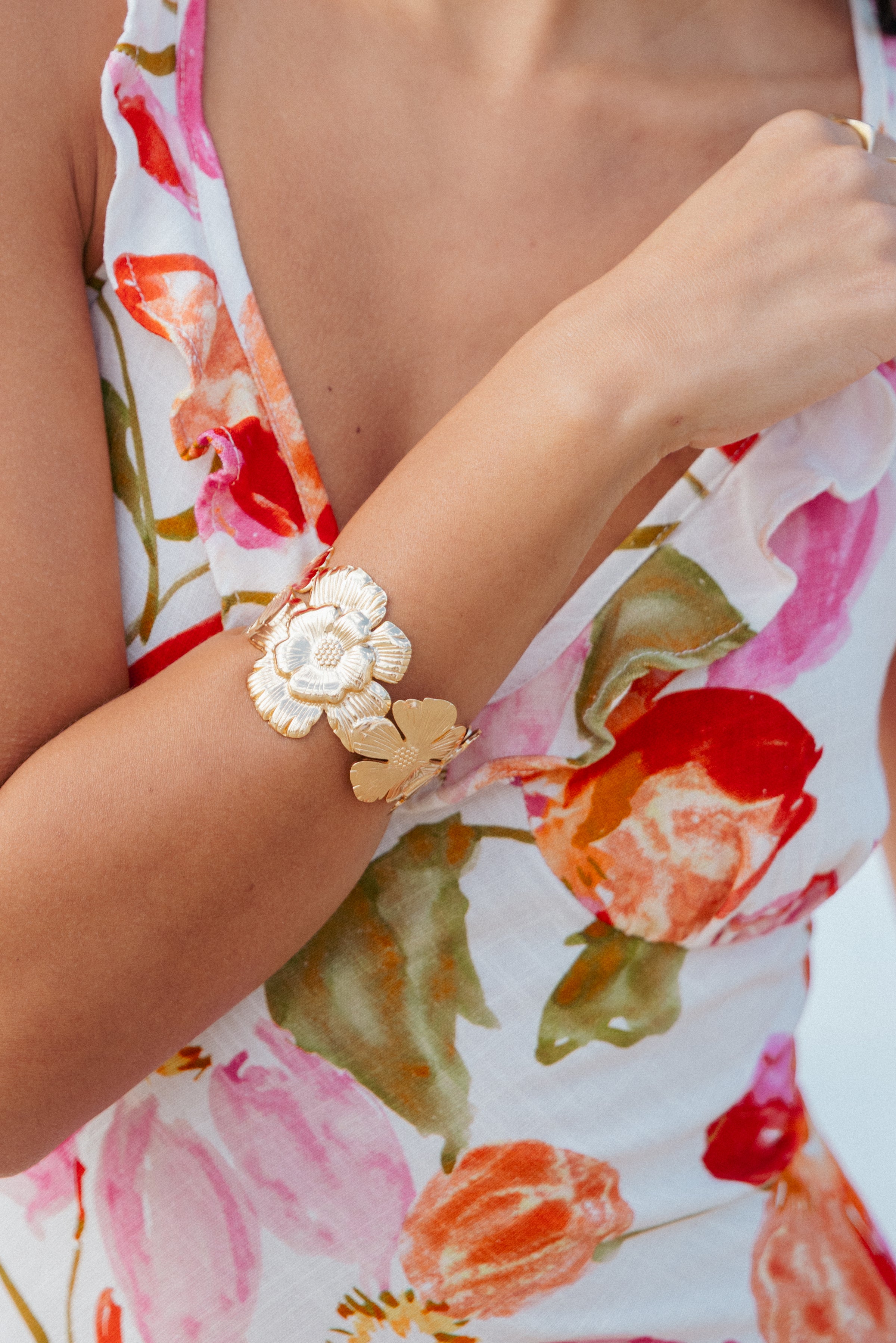 ACCESSORIES Bloom Cuff Bracelet - Gold