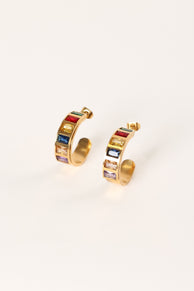 ACCESSORIES Blythe Hoop Earrings - Gold Multi