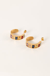 ACCESSORIES Blythe Hoop Earrings - Gold Multi