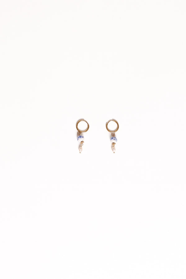 ACCESSORIES Bree Earrings - Blue/Pearl