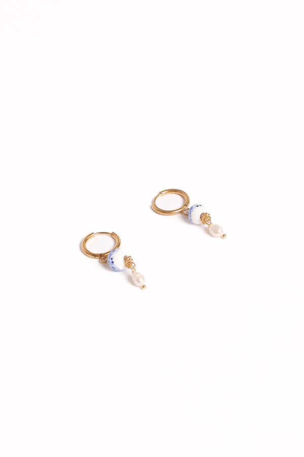 ACCESSORIES Bree Earrings - Blue/Pearl
