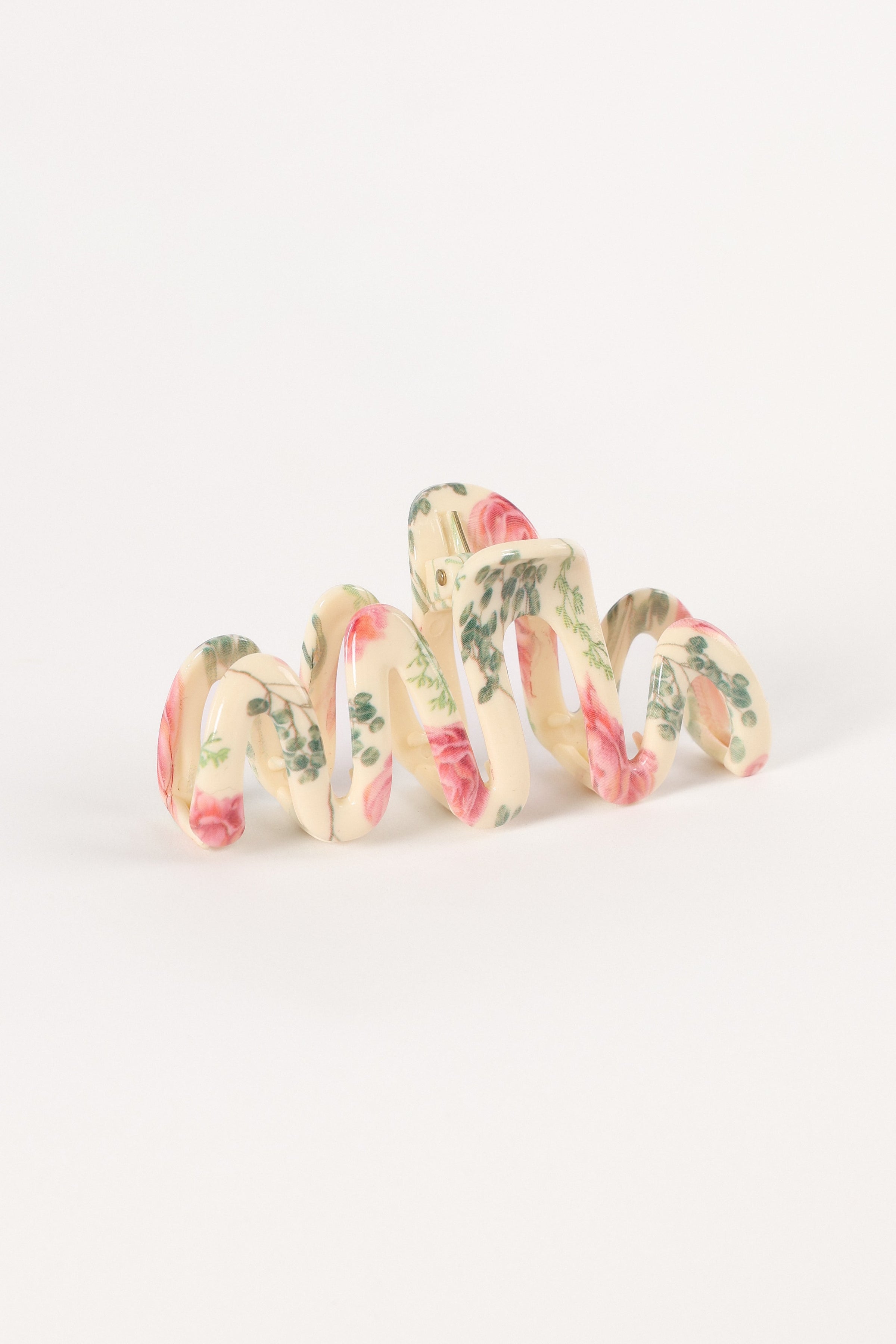 ACCESSORIES @Cambria Floral Hair Clip - White/Pink