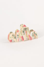 ACCESSORIES @Cambria Floral Hair Clip - White/Pink