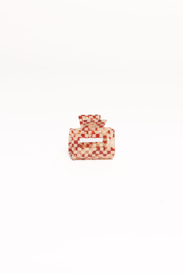 ACCESSORIES Capri Hair Clip - Tan Check