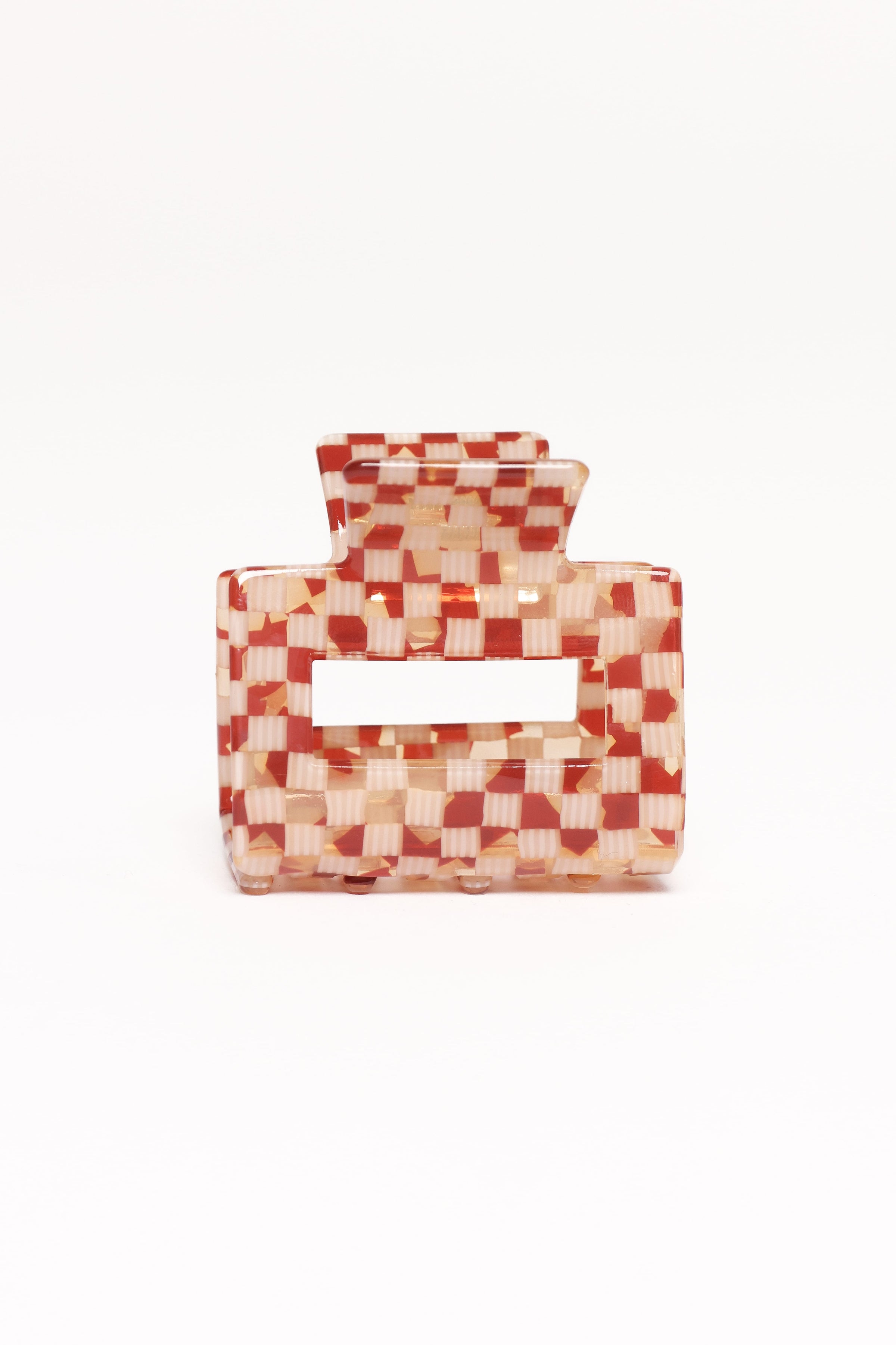 ACCESSORIES Capri Hair Clip - Tan Check
