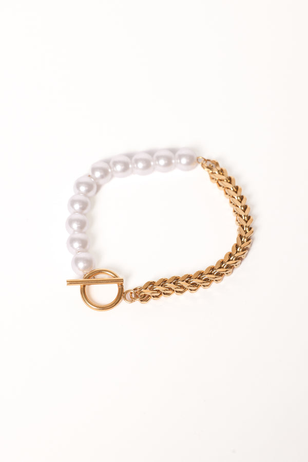 ACCESSORIES Cascais Bracelet - Gold/Pearl