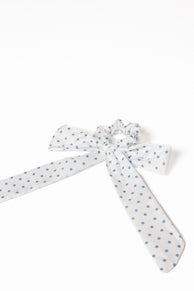 ACCESSORIES Cass Bow Scrunchie - White