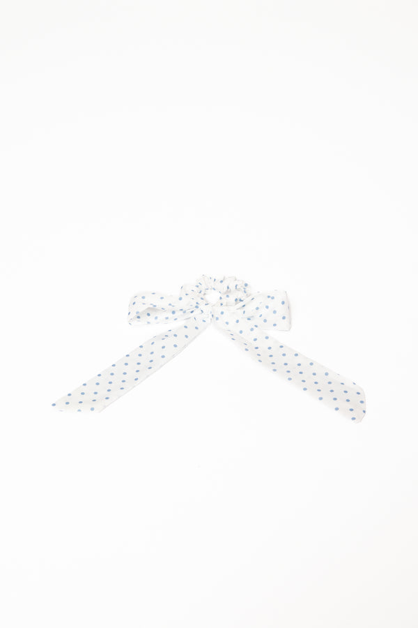 ACCESSORIES Cass Bow Scrunchie - White