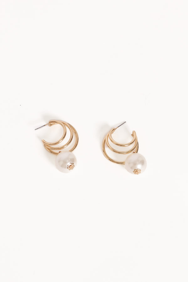 ACCESSORIES Chelsea Earrings - Gold/Pearl