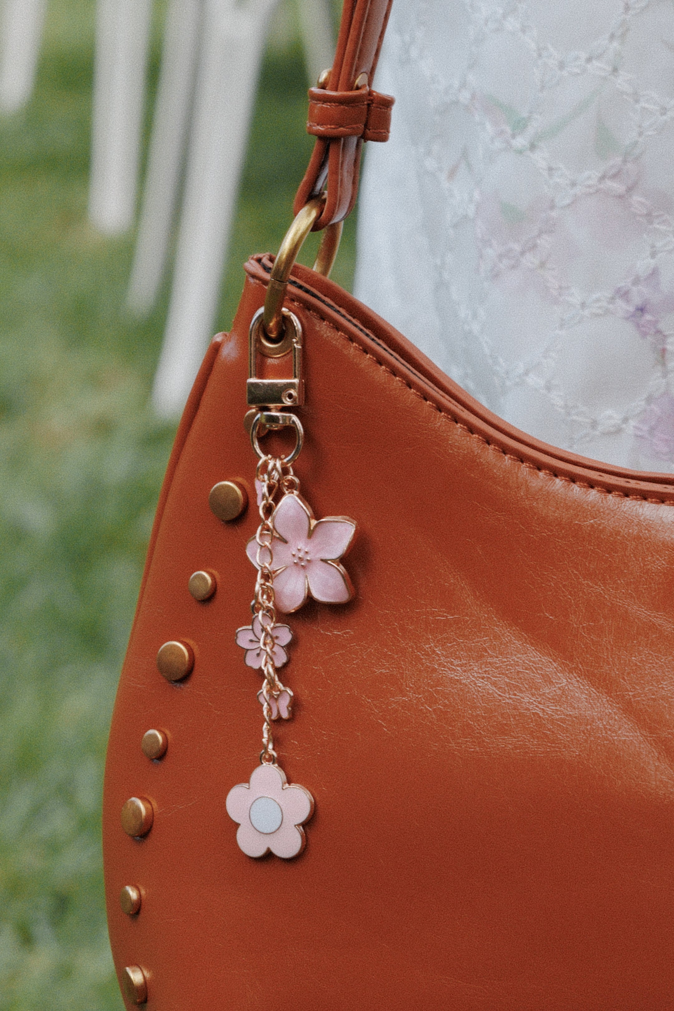 ACCESSORIES Claudia Flower Key Chain - Pink