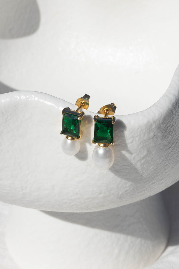 ACCESSORIES @Cosimo Earrings - Green