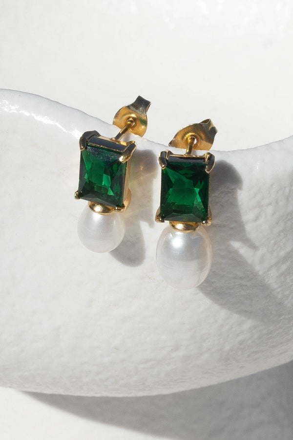 ACCESSORIES @Cosimo Earrings - Green